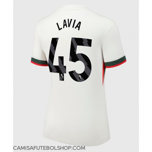 Camisa de time de futebol Chelsea Romeo Lavia #45 Replicas 2º Equipamento Feminina 2025-26 Manga Curta